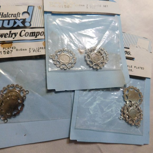 Halcraft Jewelry Making Components Filigree Sets Lot NEW Vintage - Picture 3 of 7